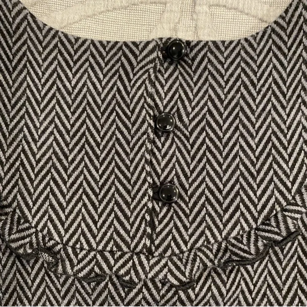 Baby Gap 3Y Black & Grey Herringbone Dress